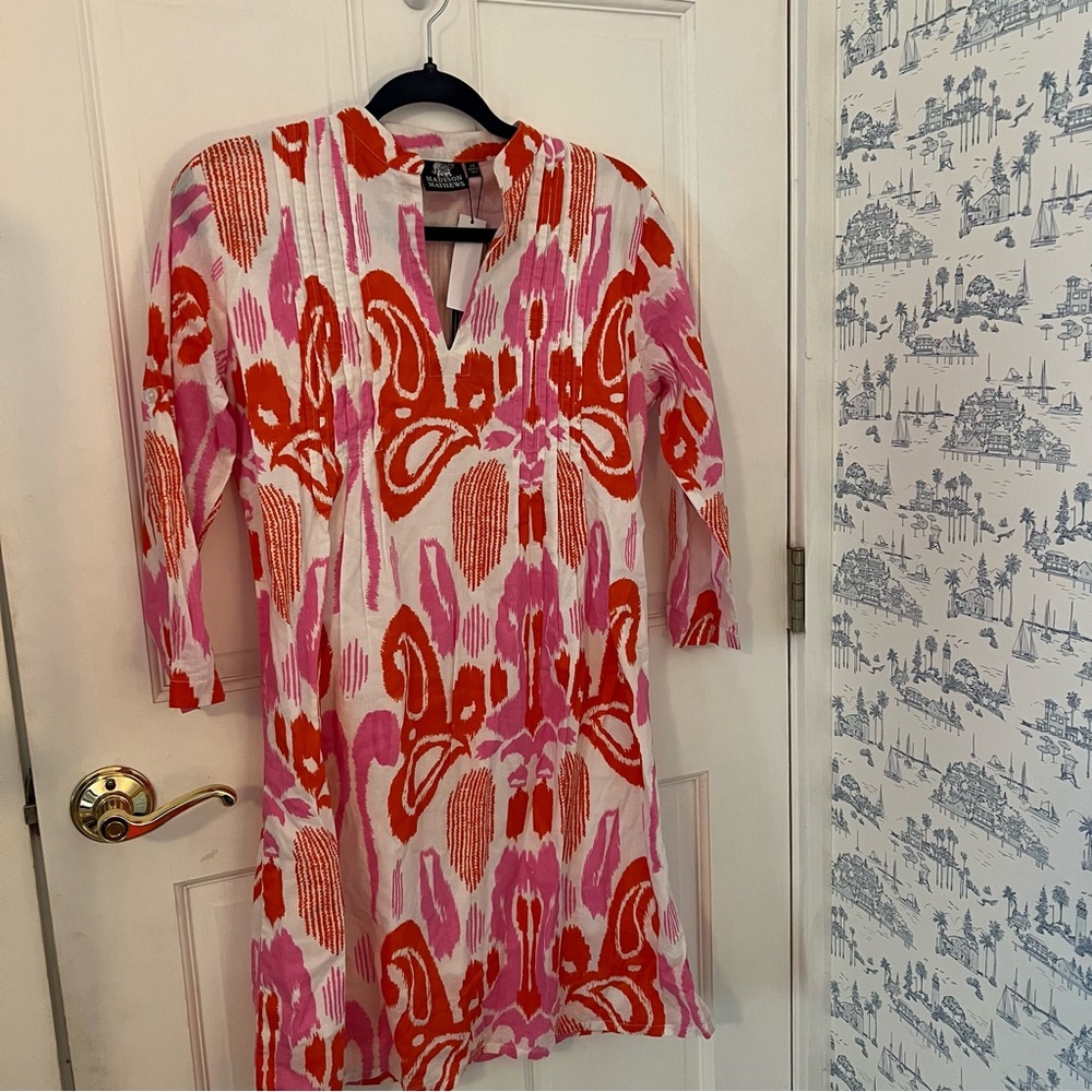 Block Print Tunic Dress XS